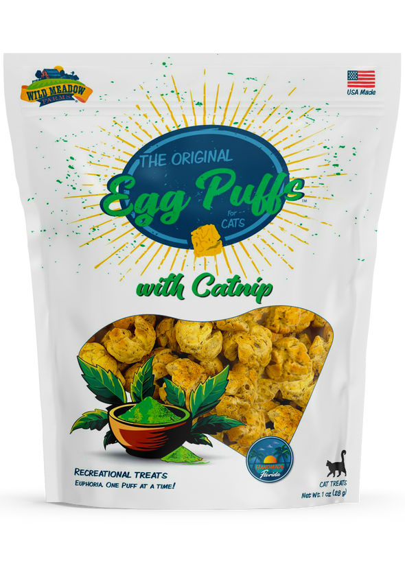 Wild Meadow Farms Egg Puffs with Catnip Cat Treats