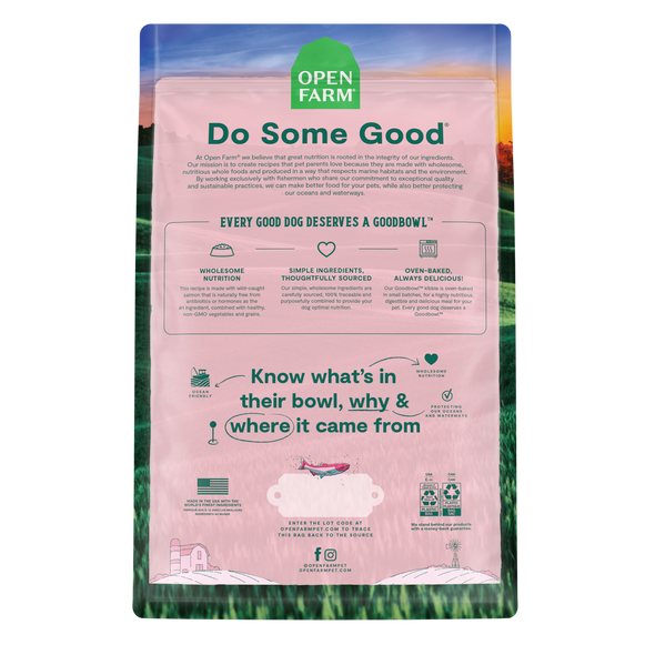 Open Farm Goodbowl Wild-Caught Salmon and Brown Rice Recipe Baked Dry Dog Food