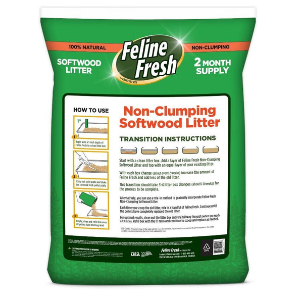 Feline Fresh Non-Clumping Natural Pine Pellet Cat Litter