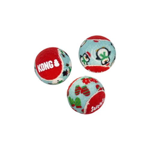 Kong Holiday SqueakAir Balls 6-pk Dog Toy