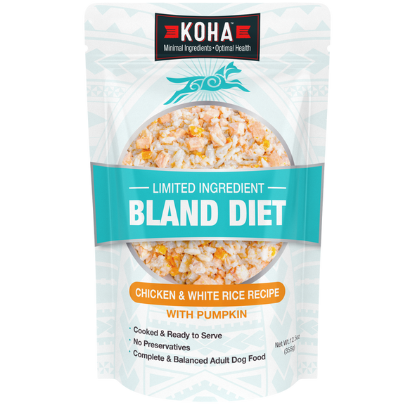 KOHA Limited Ingredient Bland Diet Chicken & White Rice Recipe Wet Dog Food Pouch