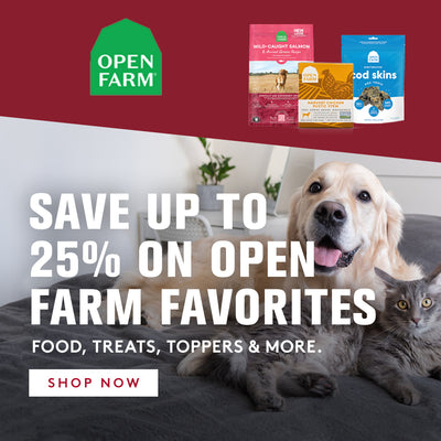 save up to 25% on open farm favorites. food, treats, toppers and more. Click to Shop Now. 