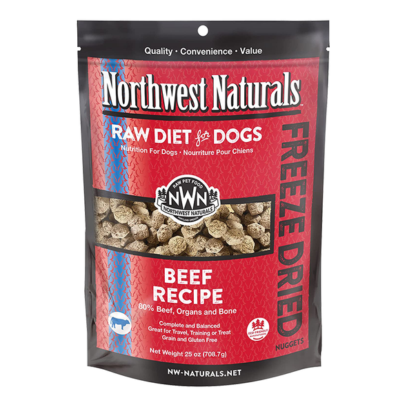 Northwest Naturals Freeze-Dried Raw Beef Nuggets Dog Food
