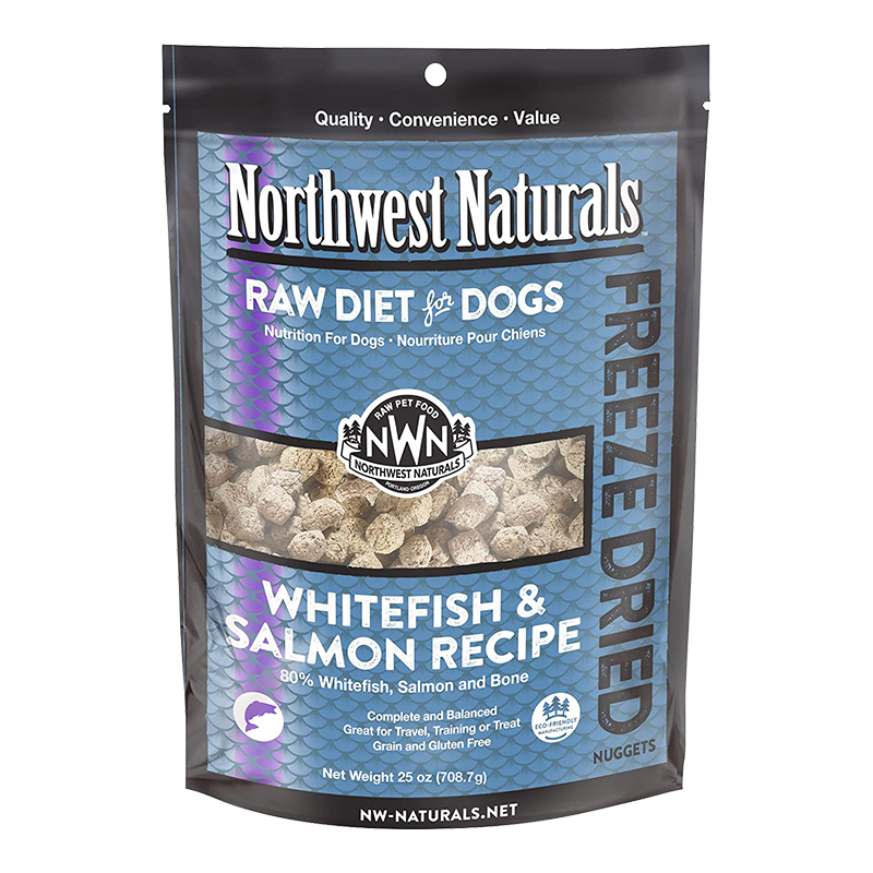 Northwest Naturals Freeze Dried Raw Whitefish Salmon Nuggets Dog Food