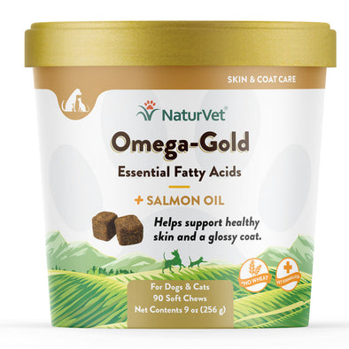 NaturVet Omega Gold Plus Salmon Oil Soft Chew for Dogs