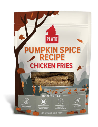 Plato Pumpkin Spice Recipe Chicken Fries Treats for Dogs