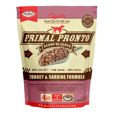 Primal Pronto Turkey & Sardine Formula For Dogs