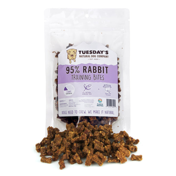 Tuesday’s Natural Dog Company 95% Rabbit Bites Dog Treats