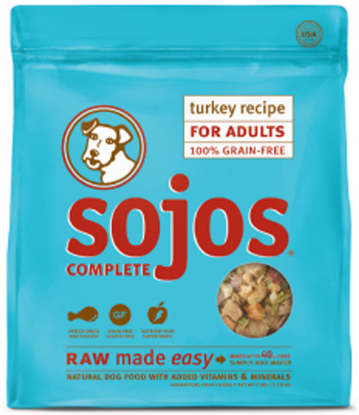 Sojos Complete Turkey Recipe Adult Grain-Free Freeze-Dried Raw Dog Food