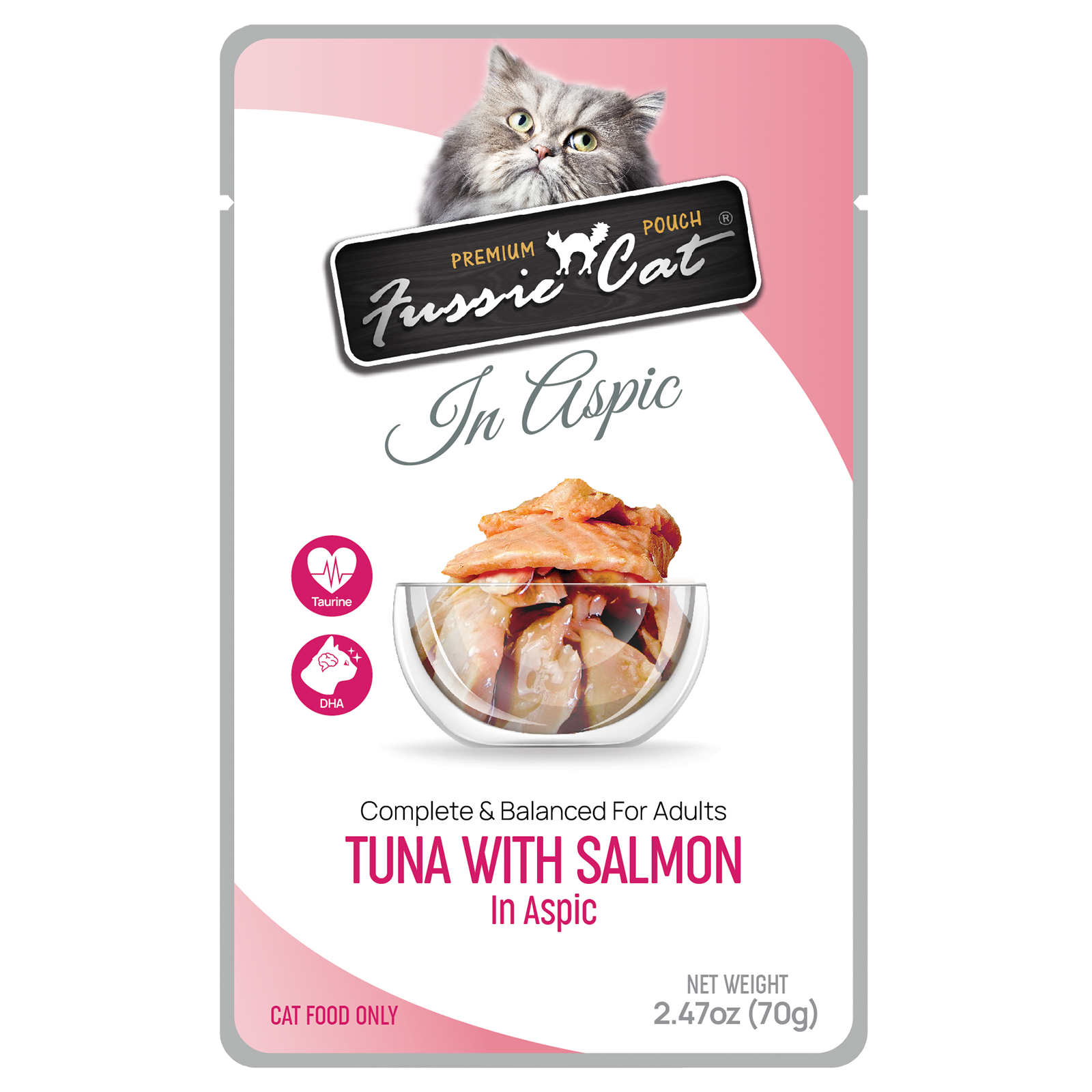 Fussie Cat Premium Pouch Tuna with Salmon in Aspic Cat Food