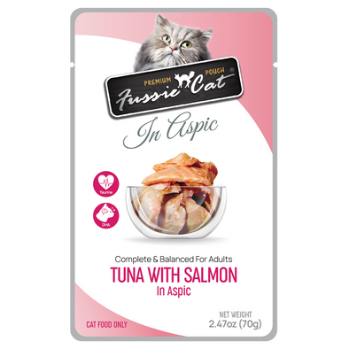 Fussie Cat Premium Pouch Tuna with Salmon in Aspic Cat Food