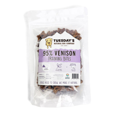 Tuesday’s Natural Dog Company 95% Venison Bites Dog Treats