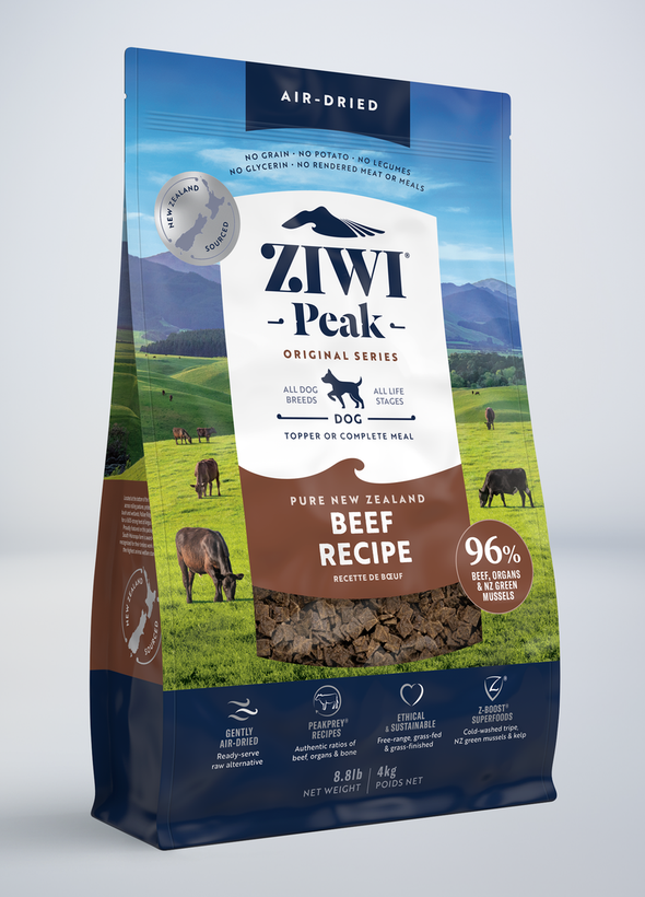 ZiwiPeak Grain Free Air-Dried Beef Recipe Dry Dog Food