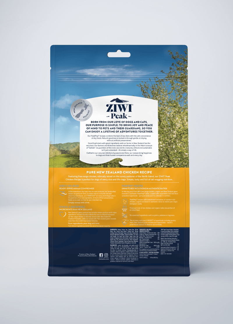 ZiwiPeak Grain Free Air Dried Free Range Chicken Recipe Dry Dog Food