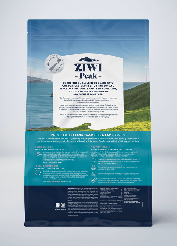 Ziwipeak dog food sales ingredients