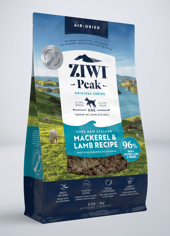 ZiwiPeak Grain Free Air-Dried Mackerel and Lamb Dry Dog Food