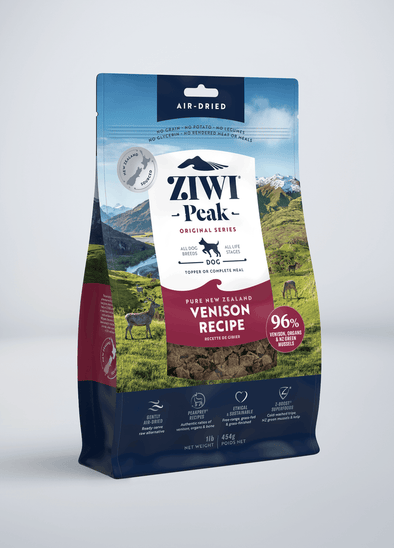 ZiwiPeak Grain Free Air-Dried Venison Recipe Dry Dog Food
