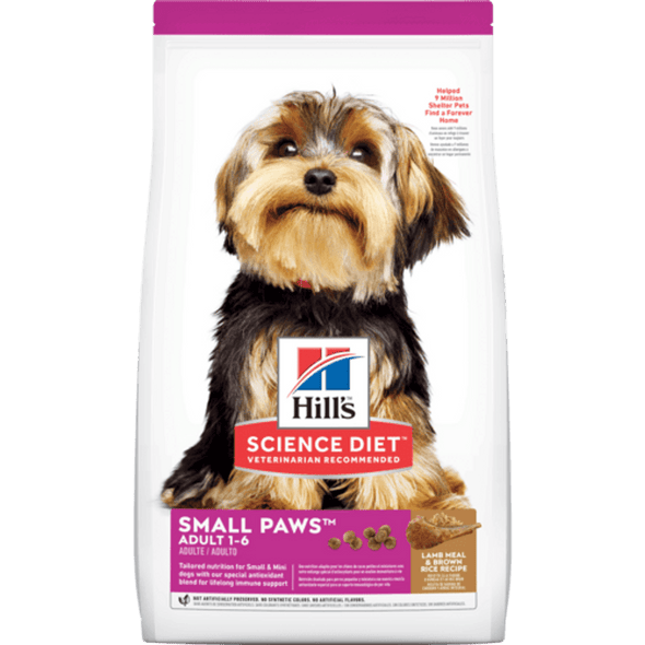 Hill's Science Diet Adult Small Paws Lamb Meal & Brown Rice Recipe  Dry Dog Food