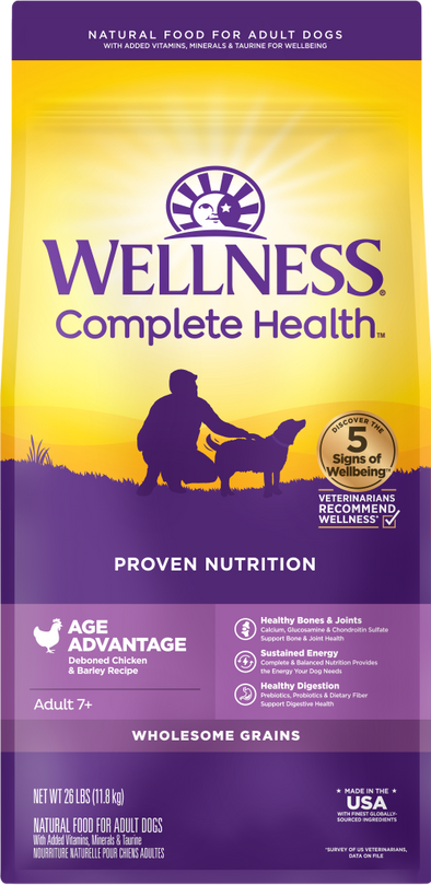 Wellness Complete Health Age Advantage Chicken & Barley Recipe Dry Dog Food
