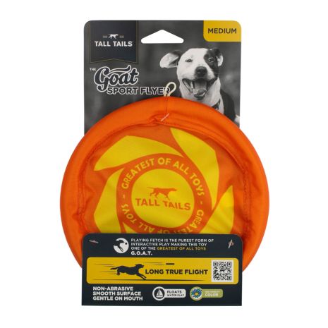 Tall Tails Natural Rubber Goat Sport Flyer Dog Toy