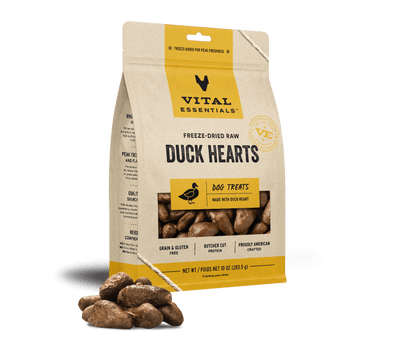 Vital Essentials Freeze-Dried Duck Hearts Dog Treats