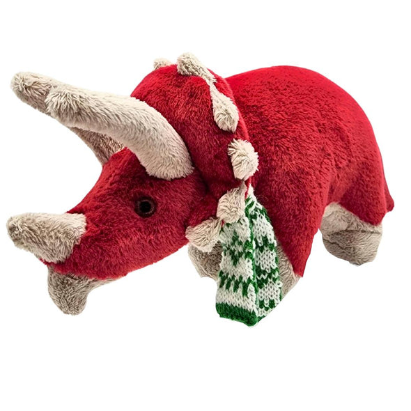Fluff & Tuff Clara Triceratops Plush Holiday Toy for Dogs