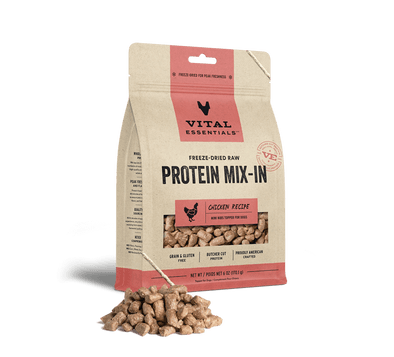 Vital Essentials Chicken Recipe Freeze-Dried Raw Protein Mix-In Mini Nibs Topper For Dogs