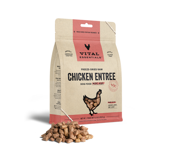 Vital Essentials Chicken Entree Mini Nibs Freeze-Dried Raw Dog Food