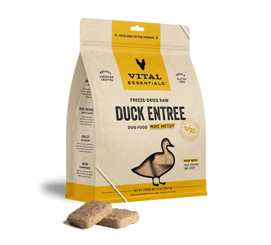 Vital Essentials Duck Entree Mini Patties Freeze-Dried Raw Dog Food