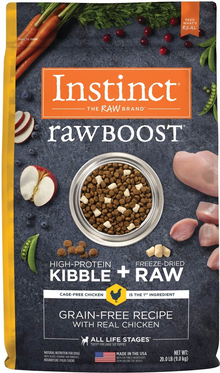 Instinct Raw Boost Grain Free Recipe with Real Chicken Natural Freeze-