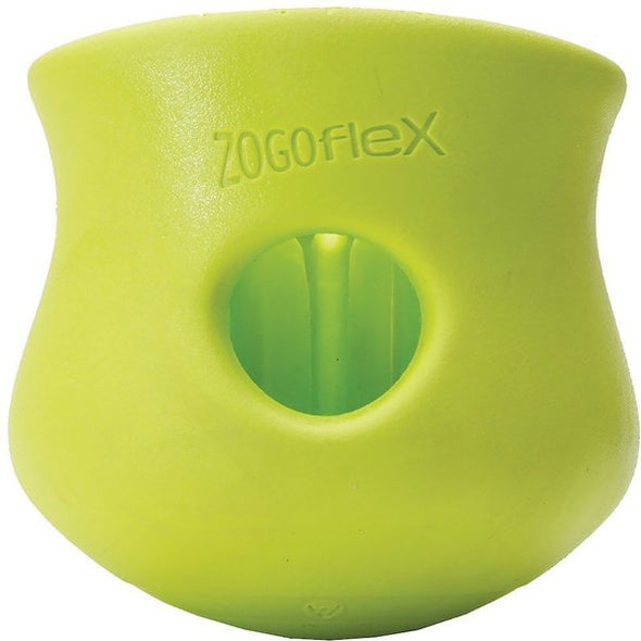 West Paw Zogoflex Toppl Tough Treat Dispensing Dog Chew Toy in Granny Smith Green