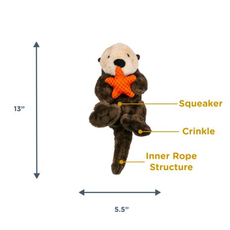 Tall Tails Otter Rope Body Tug Toy for Dogs