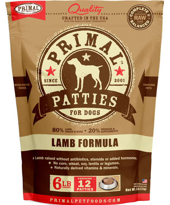 Primal Raw Frozen Lamb Formula For Dogs