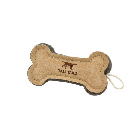 Tall Tails Natural Leather Bone Dog Toy