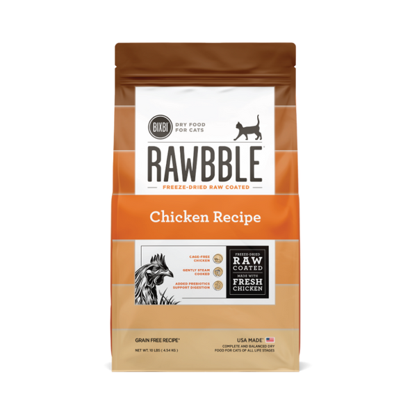 Bixbi Rawbble Freeze-Dried Raw Coated Grain-Free Chicken Recipe Dry Cat Food