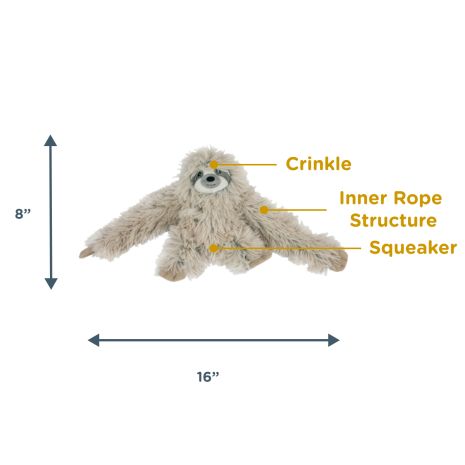 Tall Tails Sloth Rope Body Tug Toy for Dogs