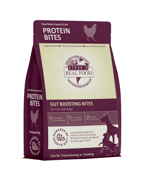 Steve's Real Food Chicken Protein Bites Freeze Dried Treats for Cats and Dogs