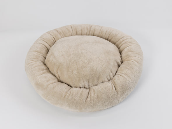 Territory Donut Bed in Gray and Beige for Dogs