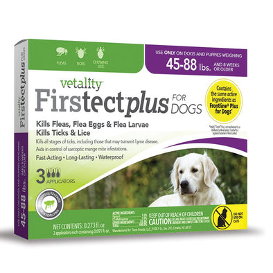 Vetality Firstect Plus Monthly Topical Flea and Tick Treatment for Large Dogs