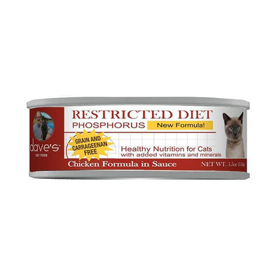Dave's Pet Food Restricted Diet for Kidneys Low Phosphorus & Low Protein Canned Cat Food