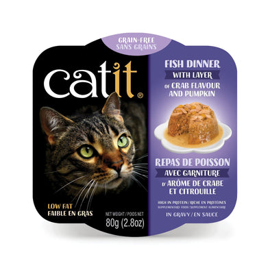 Catit Fish Dinner with Crab Flavor & Pumpkin Grain Free Wet Cat Food