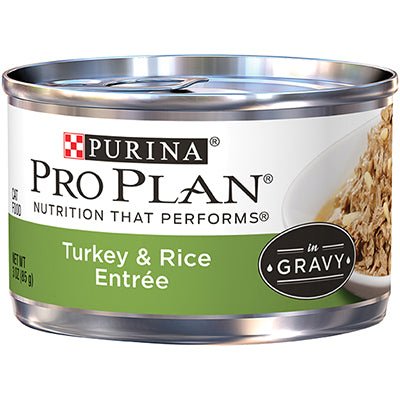Purina Pro Plan Adult Turkey & Rice Entree in Gravy Canned Cat Food