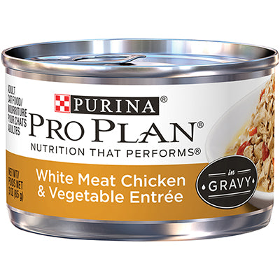 Purina Pro Plan White Meat Chicken & Vegetable Entrée in Gravy