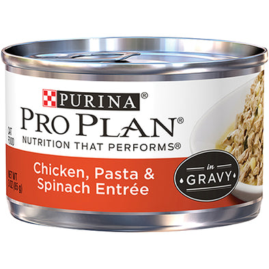 Purina Pro Plan Chicken with Pasta & Spinach Entree in Gravy Canned Cat Food
