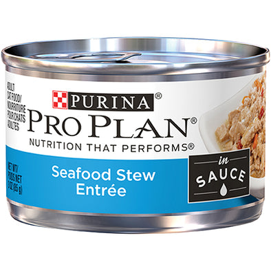 Purina Pro Plan Adult Seafood Stew Entrée In Sauce Canned Cat Food