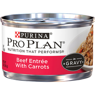 Purina Pro Plan Beef Entrée With Carrots in Gravy Canned Cat Food