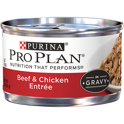 Purina Pro Plan Beef & Chicken Entrée in Gravy Canned Cat Food