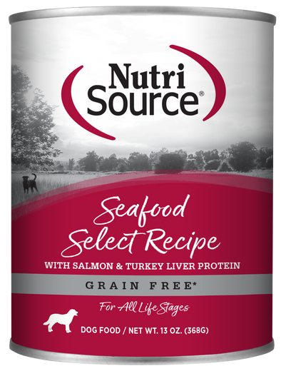 NutriSource Seafood Select Salmon & Turkey Liver Protein Canned Dog Food