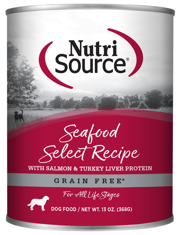 NutriSource Seafood Select Salmon & Turkey Liver Protein Canned Dog Food