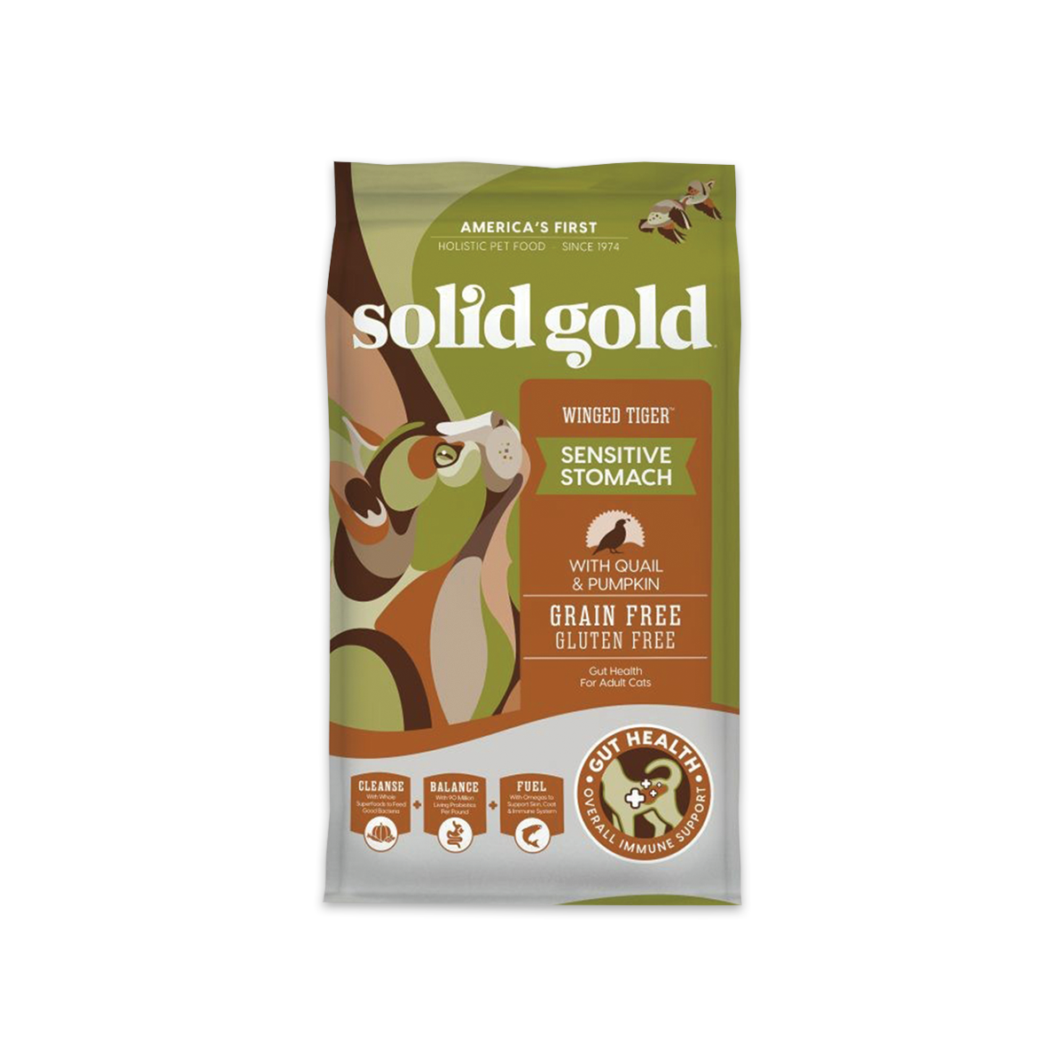 Solid Gold Winged Tiger Grain Free With Quail Pumpkin Dry Cat Food